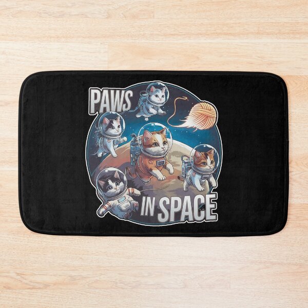 Item preview, PAWS IN SPACE cute astronaut cats doing space walk in space suits designed and sold by Jt41.
