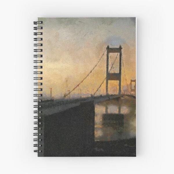 Item preview, Old Severn Crossing sunset, toward Wales designed and sold by buttonpresser.