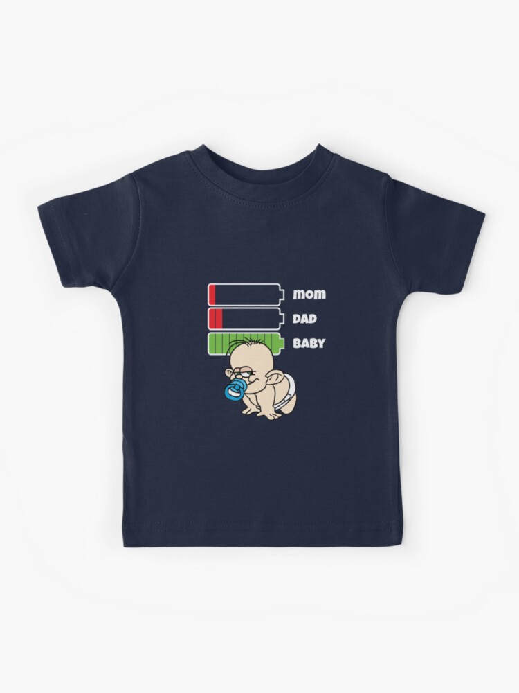 Child Infant Baby Full Battery Funny Kid and Mugs" Kids T-Shirt Sale by vicekingwear Redbubble