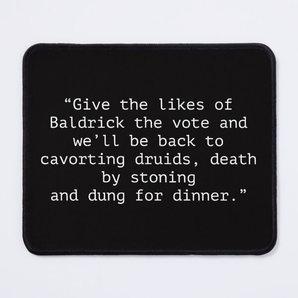 Item preview, Blackadder Dung for dinner quote designed and sold by Boxing Kangaroo Retail Company.