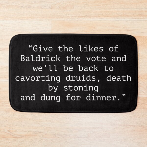 Item preview, Blackadder Dung for dinner quote designed and sold by Boxing Kangaroo Retail Company.