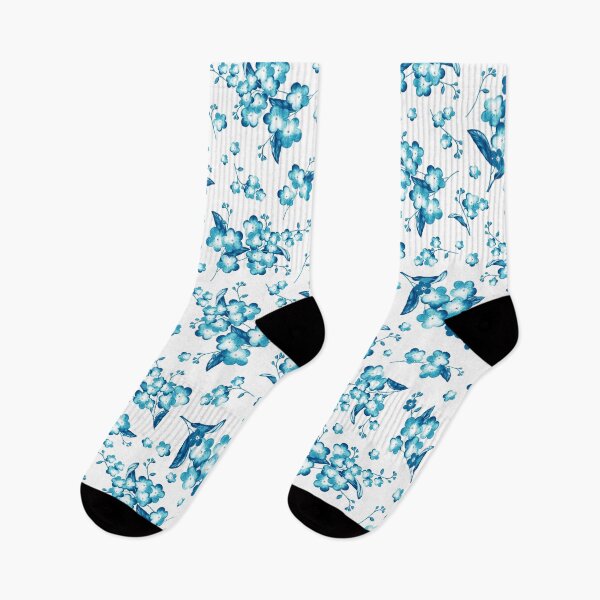 Item preview, Myosótis flowers, Turquoise and white version designed and sold by Alex  Blud.