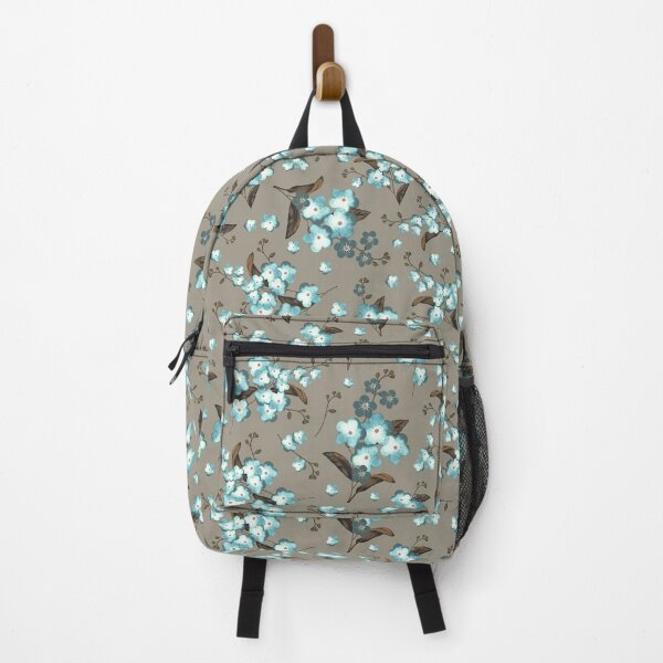 Item preview, Myosótis flowers, Turquoise and cocoa version designed and sold by Alex Blud.
