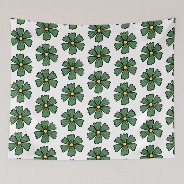 Item preview, Elegant Flower Drawing Dark Green and Yellow designed and sold by MrsCreative1.