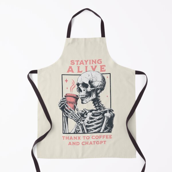 Item preview, Staying Alive Thanx To Coffee And ChatGPT designed and sold by A.I.  Took My Job!.