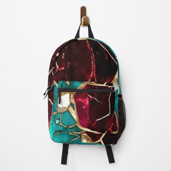 Item preview, PATTERN 053- GARNET AND TURQUOIISE STONE - Gift items and personal use / Gemstone, Garnet, Turquoise, Gold, Teal, Blue, Marble, Velvet, Abstract, Broken Glass, Art designed and sold by LumDesignArt.