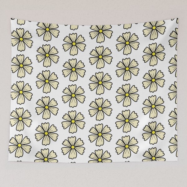 Item preview,  Elegant Flower Drawing Cream and Yellow designed and sold by MrsCreative1.