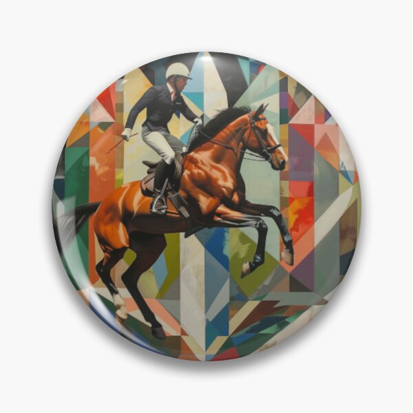 Artikelvorschau, Pferd und Reiter navigieren durch Hindernisse geometrische Muster Ereignis Aktive Natur inspirierte Kunst entworfen und verkauft von CDC40.