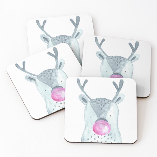 Item preview, Chiclet Reindeer in Watercolor designed and sold by GinColorist.