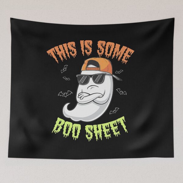 Item preview, Boo Sheet – Cool Ghost Halloween Humor designed and sold by RebeccaRe.