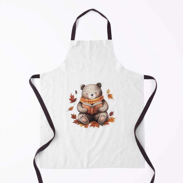 Item preview, Cozy Bear Reading a Book with Autumn Leaves Sticker for Fall Lovers designed and sold by Liseri.