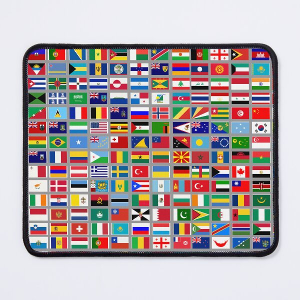 Item preview, Flags of the World All Countries Nations  - Light Gray designed and sold by Divine Ease.