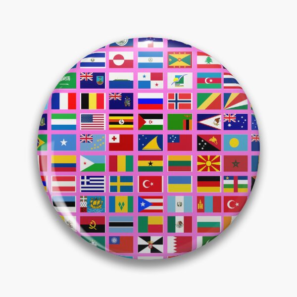 Item preview, Flags of the World All Countries Nations  - Pink designed and sold by Divine Ease.