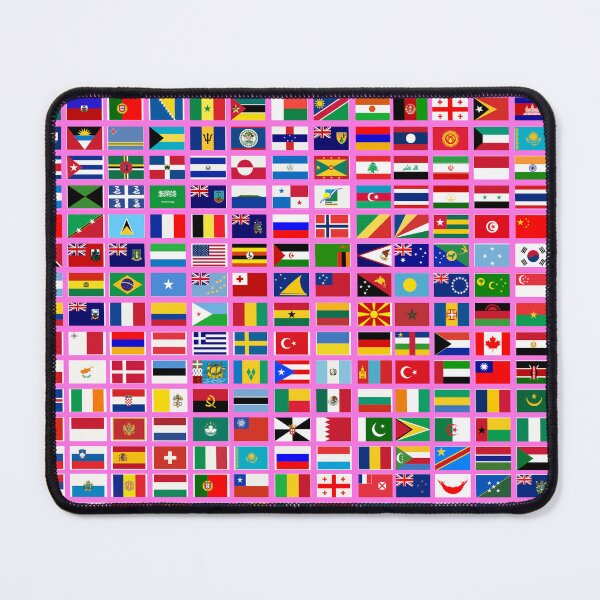 Item preview, Flags of the World All Countries Nations  - Pink designed and sold by Divine Ease.