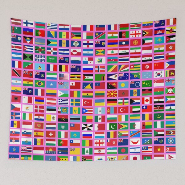 Item preview, Flags of the World All Countries Nations  - Pink designed and sold by Divine Ease.