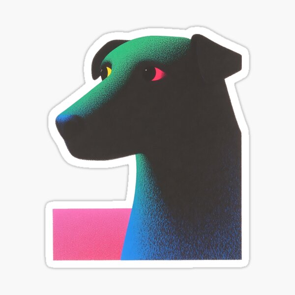 Retro Dog Sticker