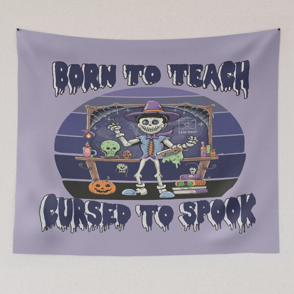 Item preview, Born to Teach, Cursed to Spook- Halloween Teacher designed and sold by Rajasekar.
