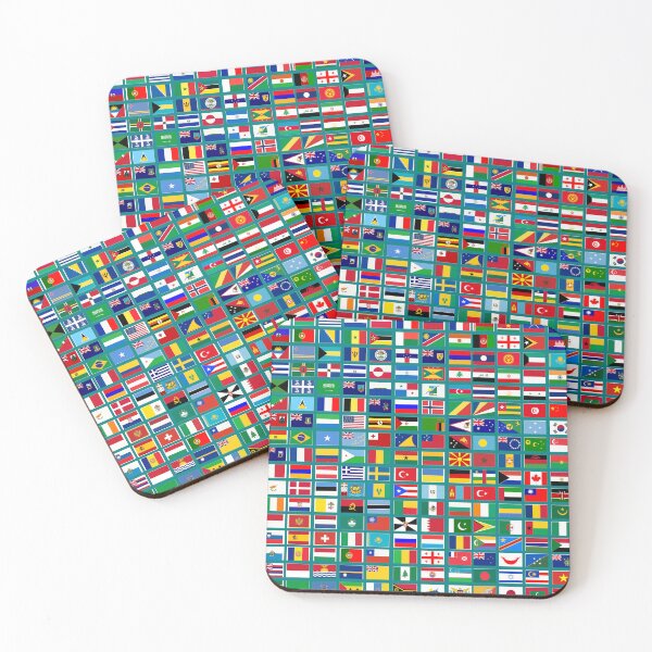 Item preview, Flags of the World All Countries Nations  - Teal designed and sold by Divine Ease.