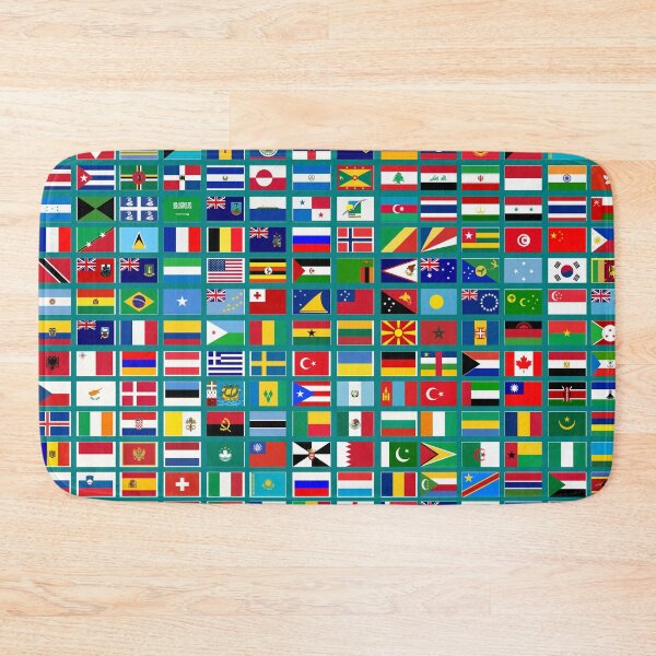 Item preview, Flags of the World All Countries Nations  - Teal designed and sold by Divine Ease.