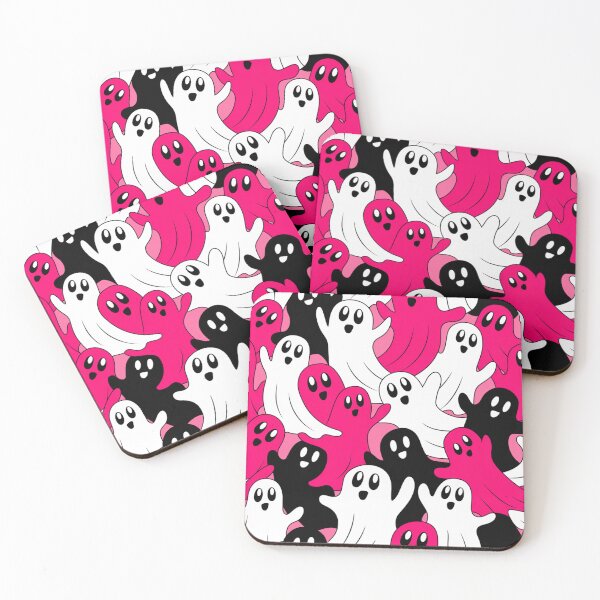 Item preview, Happy Pink Ghost Pattern designed and sold by Promoc.