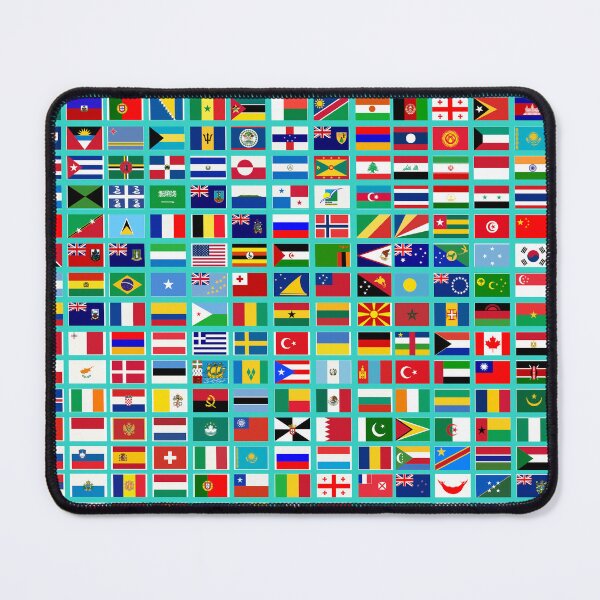 Item preview, Flags of the World All Countries Nations  - Turquoise  designed and sold by Divine Ease.