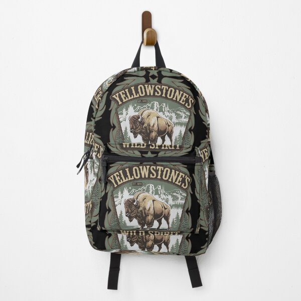 Item preview, YELLOWSTONE'S WILD SPIRIT - OLIVE VINTAGE BIZON FROM YELLOWSTONE NATIONAL PARK designed and sold by justyna-s28.