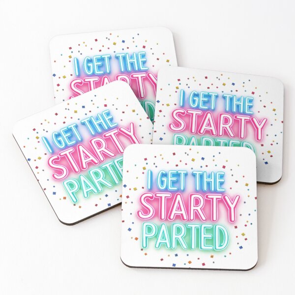 Item preview, I Get The Starty Parted - Funny Party Shirt Neon designed and sold by iTeeShirts.