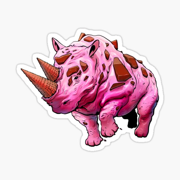 I Scream Rhinoceros! - Strawberry Flavor Sticker