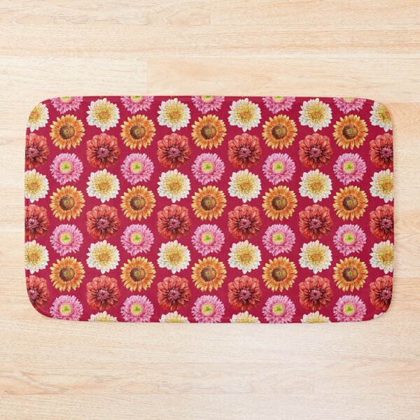 Item preview, Fall Flowers Red Pattern designed and sold by Katariina Purru.