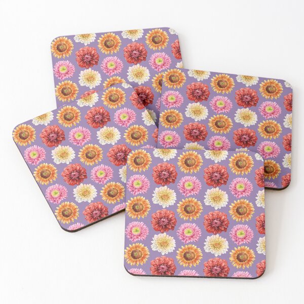 Item preview, Fall Flowers Lilac Pattern designed and sold by Katariina Purru.