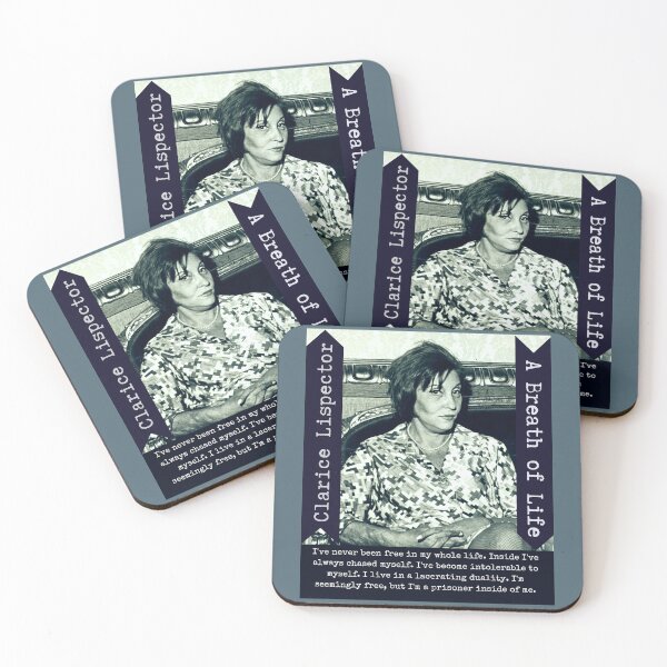 Item preview, Clarice Lispector quote: I’ve never been free in my whole life. Inside I’ve always chased myself. I’ve become intolerable to myself. designed and sold by artbleed.