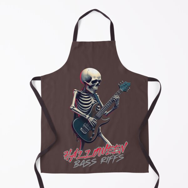 Item preview, Skeleton guitarist playing bass guitar designed and sold by Meandmyshop.