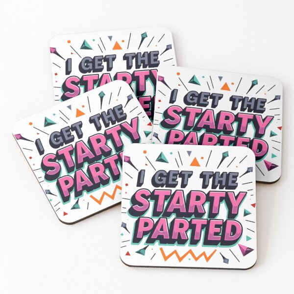 Item preview, I Get The Starty Parted - Funny Party Shirt 80's & 90's designed and sold by iTeeShirts.