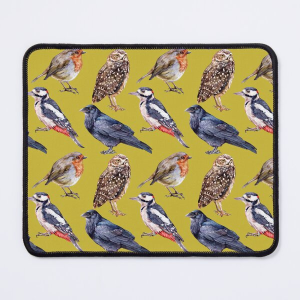 Item preview, Fall Birds Pattern Olive designed and sold by Katariina Purru.