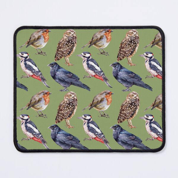 Item preview, Fall Birds Pattern Green designed and sold by Katariina Purru.