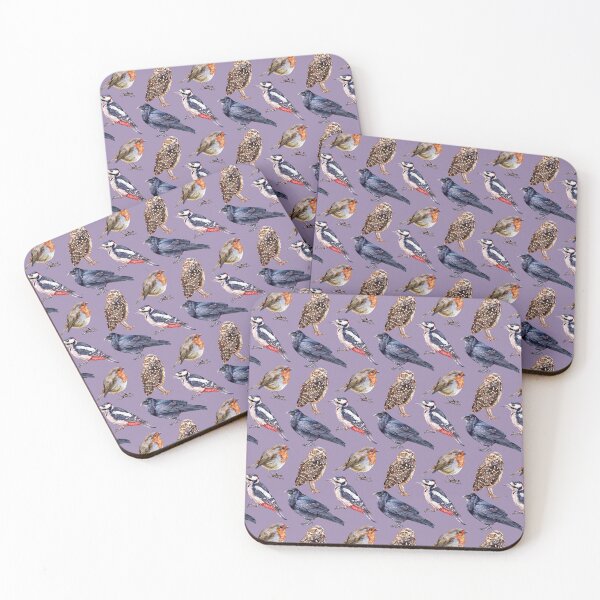 Item preview, Fall Birds Pattern Purple designed and sold by Katariina Purru.