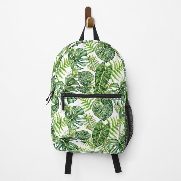 Item preview, Tropical Houseplants Leaf Pattern White designed and sold by Katariina Purru.