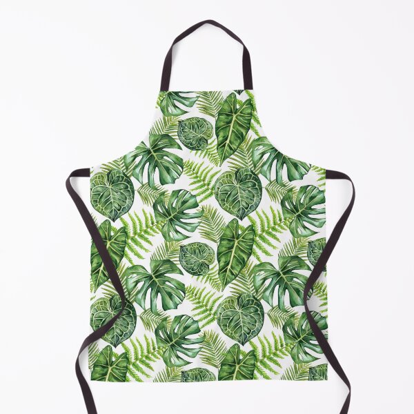Item preview, Tropical Houseplants Leaf Pattern White designed and sold by Katariina Purru.