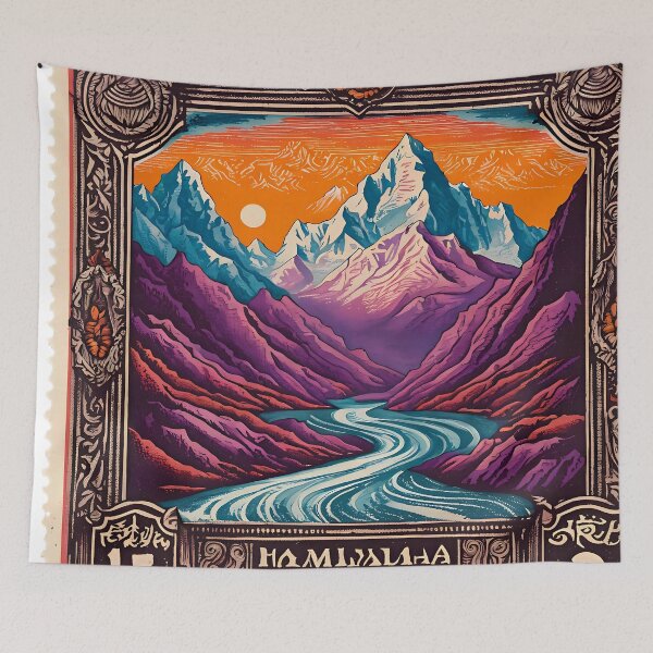 Item preview, Majestic Peaks: A Vintage Himalayan Stamp designed and sold by Vintagestamps.