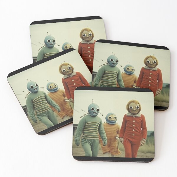 Item preview, Retro Alien Trio - Vintage Sci-Fi Oddity designed and sold by landletsy.