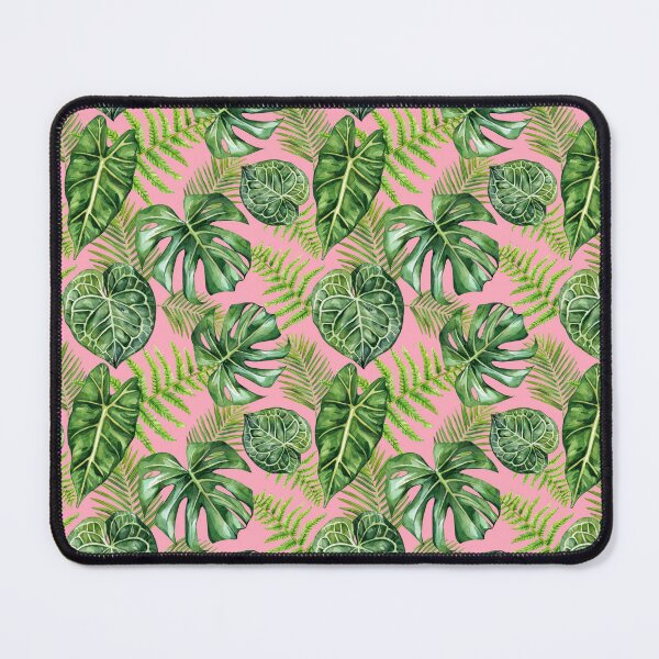 Item preview, Tropical Houseplants Leaf Pattern Pink designed and sold by Katariina Purru.