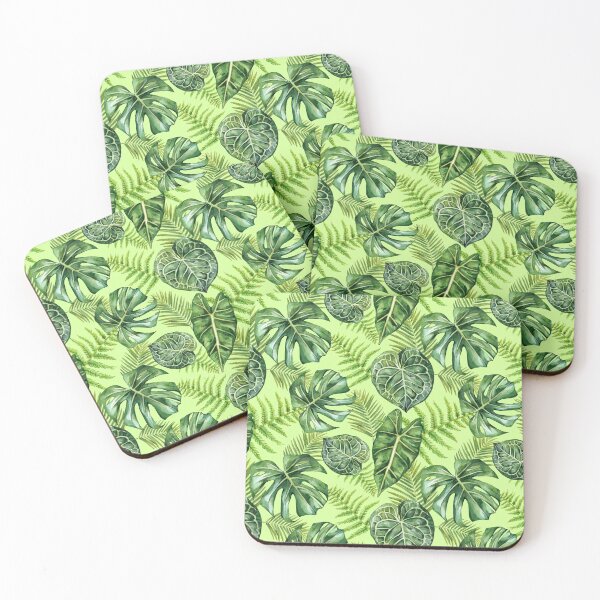 Item preview, Tropical Houseplants Leaf Pattern Green designed and sold by Katariina Purru.