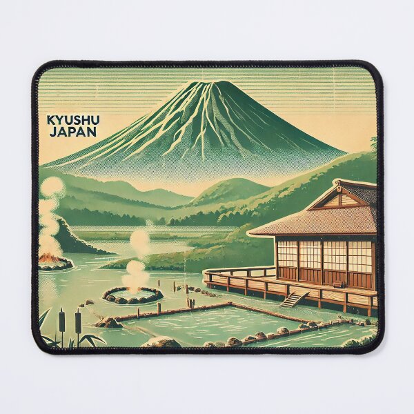 Item preview, Kyushu, Japan Vintage Poster Stamp 1960s designed and sold by AlexandruStoian.