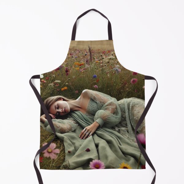 Item preview, Girl lying in a field of flowers designed and sold by ValerieStOnge.