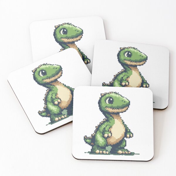 Item preview, Retro Pixel Dinosaur designed and sold by BeUniqueCo.