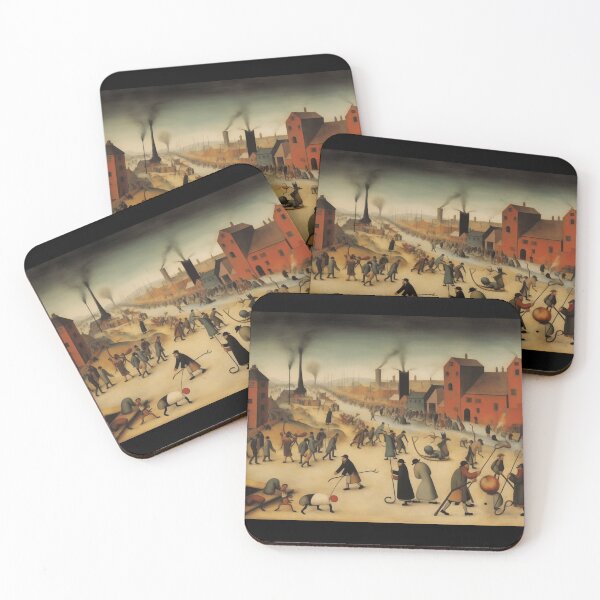 Item preview, Industrial Dystopia - Surreal Workers in a Smoky Landscape designed and sold by landletsy.