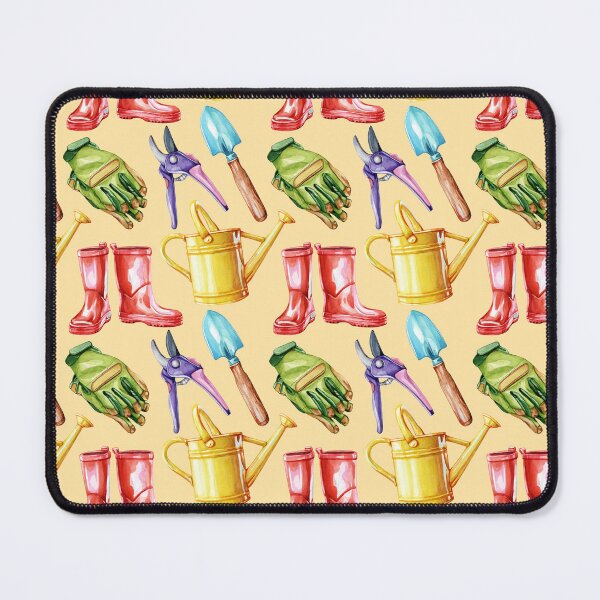 Item preview, Garden Tools Pattern Yellow designed and sold by Katariina Purru.