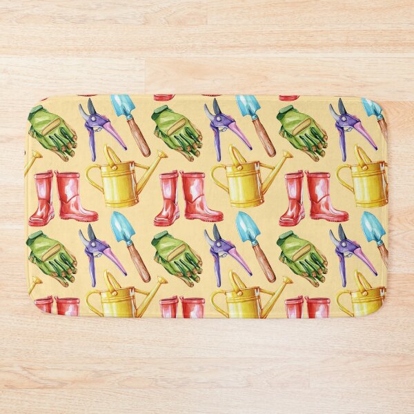 Item preview, Garden Tools Pattern Yellow designed and sold by Katariina Purru.