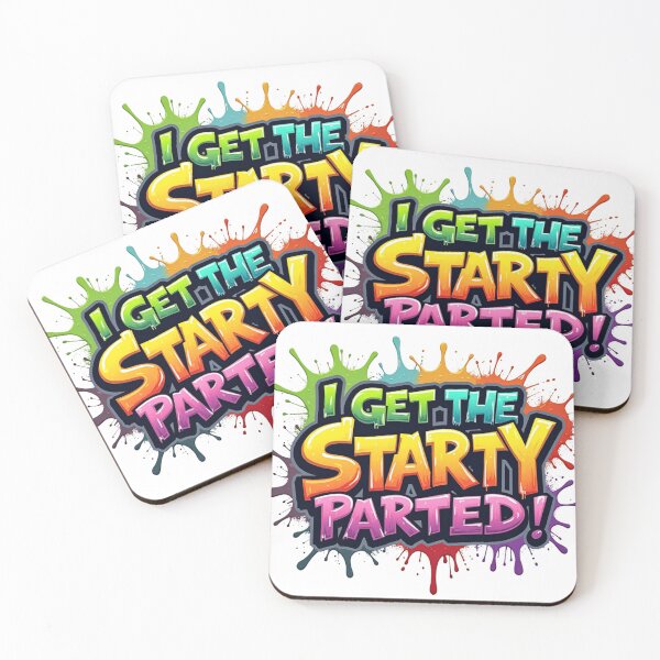 Item preview, I Get The Starty Parted - Funny Party Shirt - Graffiti Slime designed and sold by iTeeShirts.