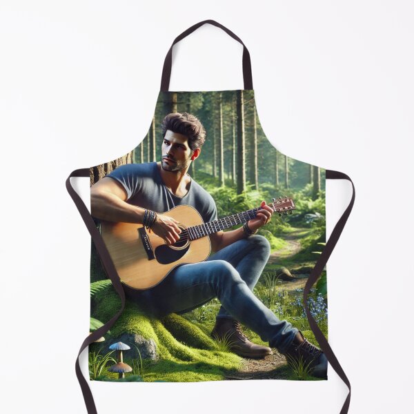 Item preview, Guy playing guitar in the forest designed and sold by ValerieStOnge.